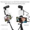 Smartphone Vlogging Kit Tripod Phone Holder + Microphone + Video Light + Clip + 3.5mm TRS to TRRS Audio Cable for Live