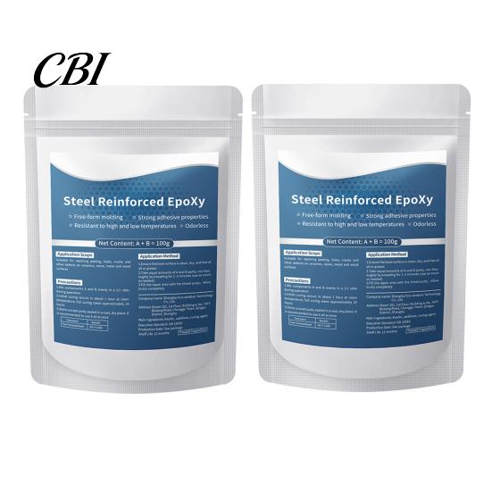Glass Repair Epoxy 1/2Pcs 100G Steel Reinforced Putty, Multi-Purpose Sculpt Clay for Cracks, Leak Fix, Gap Filler Filling, Fast AB Putty Metal,