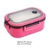1200ml Buckle Design Airtight Lunch Box Microwave Safe Large Capacity Meal Prep 2 Layers Grids Bento Case for Office School