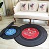 Round Retro Record Carpet Colorful CD E-Sports Room Game Room Carpet Living Room Bedroom Mat Easy To Clean Home Non-Slip Carpet