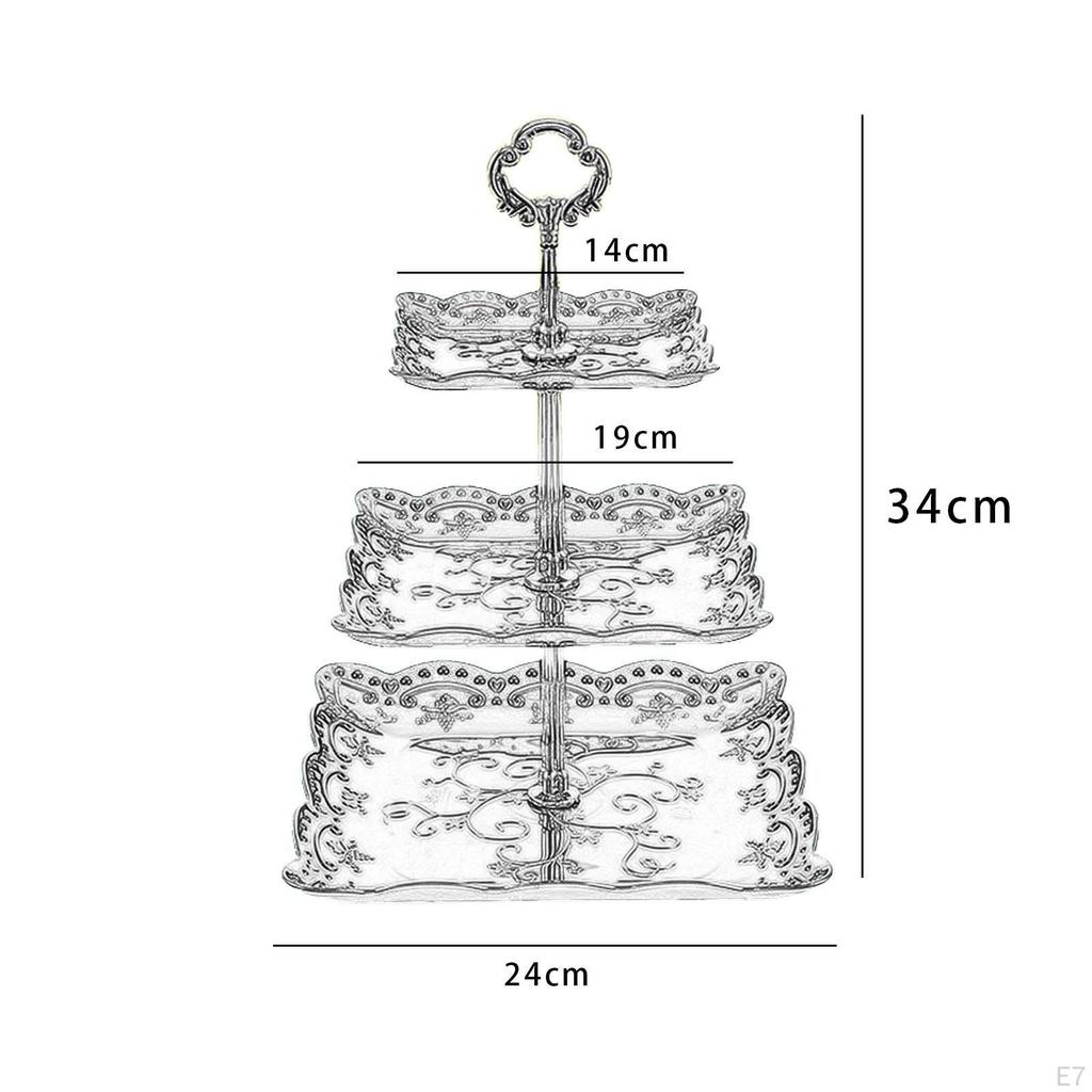 Подставка для кексов, 3-х уровневый поднос, многоцелевая витрина для десертов и тортов на Хэллоуин