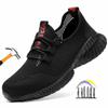 Summer Work Shoes with Protection Breathable Lightweight Safety Shoes with Iron Toe Anti-stab Anti-slip Working Summer Shoes