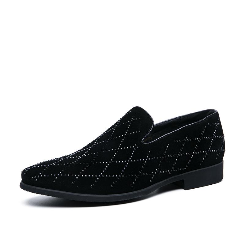 2024 Мужские туфли со стразами, роскошные модные туфли на плоской подошве в итальянском стиле для вечеринок, мужские официальные туфли для ночного клуба, свадьбы, официальные туфли
