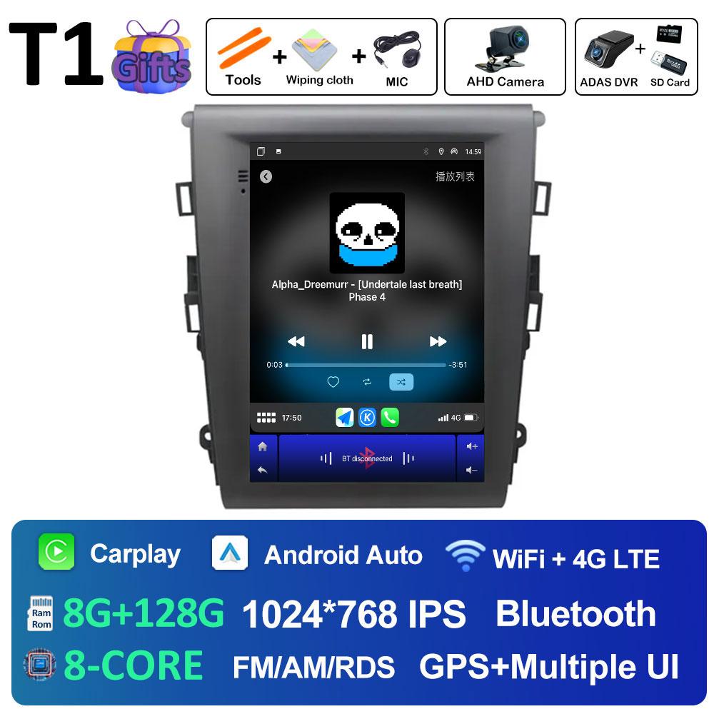 Смарт-система Android 14 для Ford Mondeo Fusion MK5 2013 2014 2015 2016 2017 2018 DSP Стерео Автомагнитола Вентилятор охлаждения Сенсорный экран