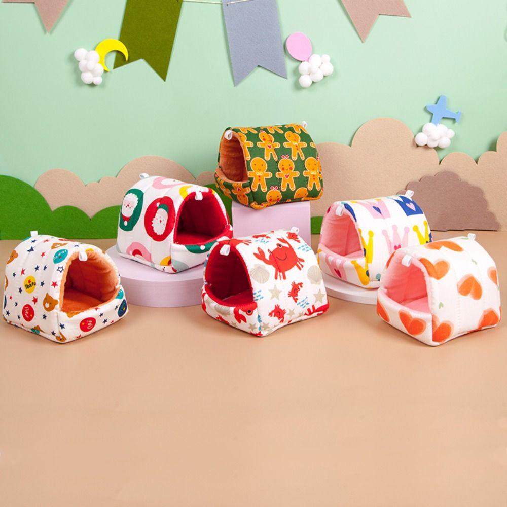 Кролик Белка Хижина Маленькое Животное Спальное Место Теплое Гнездо Морской Свинки Креативный Мини Клетка Коврик Зима