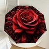 1PC Rose PetalsAutomatic Open/Close Umbrella with Windproof, 8-Rib Sturdy Canopy, Durable Ribs, Fashionable Design1286A