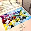 Mighty Morphin Power Rangers Print Rug, Washable Floor Carpet, For Entryway Dorm Laundry Room Office Study, Home Decor Birthday Christmas Gift