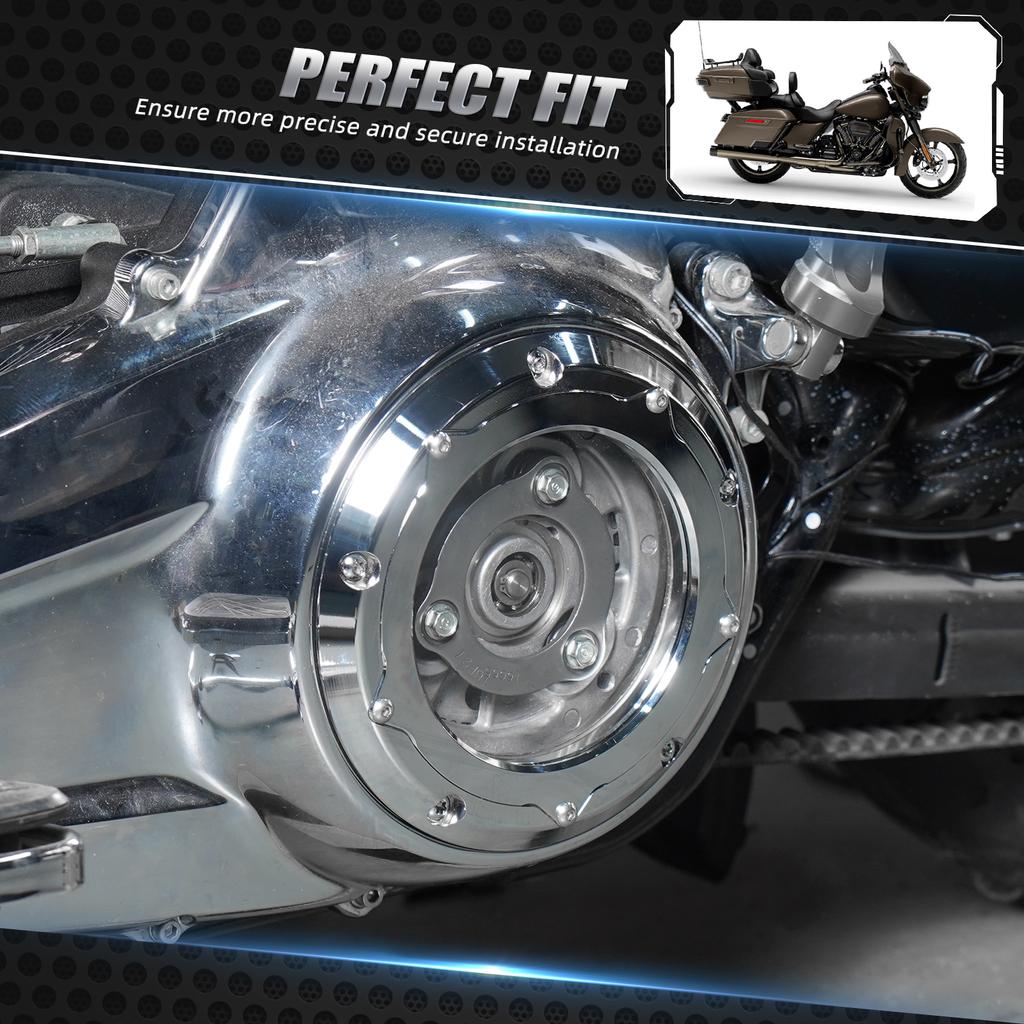 Хромированная прозрачная крышка Derby для мотоцикла Harley Road King Special FLHRXS 17-24 Street Glide FLHX Road Glide Limited FLTRK CVO Tri
