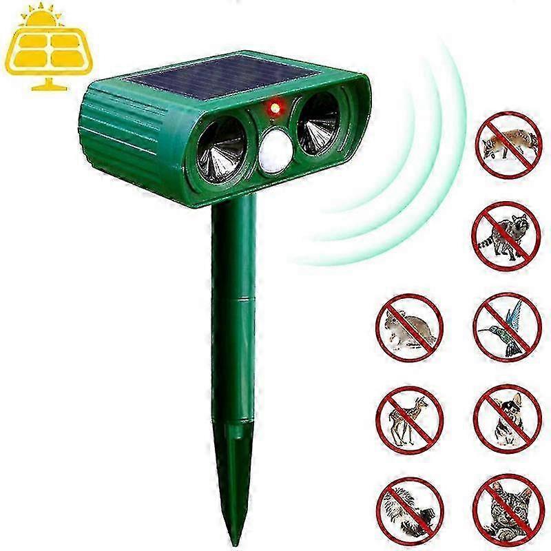 Ultrasonic Animal Repeller Outdoor, Solar Power Animal Repeller With Pir Motion, Waterproof Ultrasonic Pest Repeller Cat 25-26