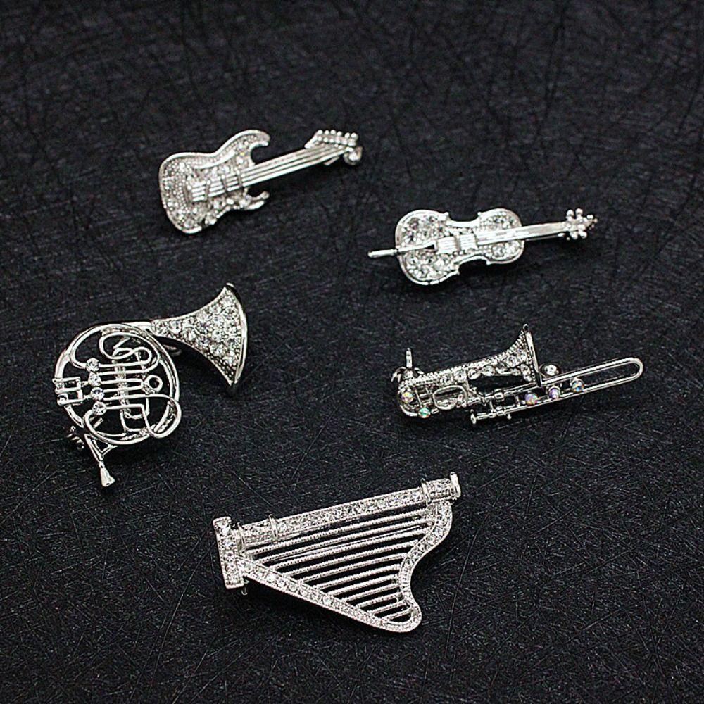 Coat Collar Pin Music Score Brooch Women Brooch Korean Style Badge Musical Instruments Brooch