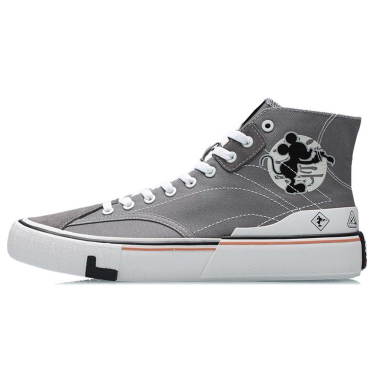 Li Ning We Wo Canvas Hi Sneakers Unisex Sneakers Iron-Blue AECR007-2