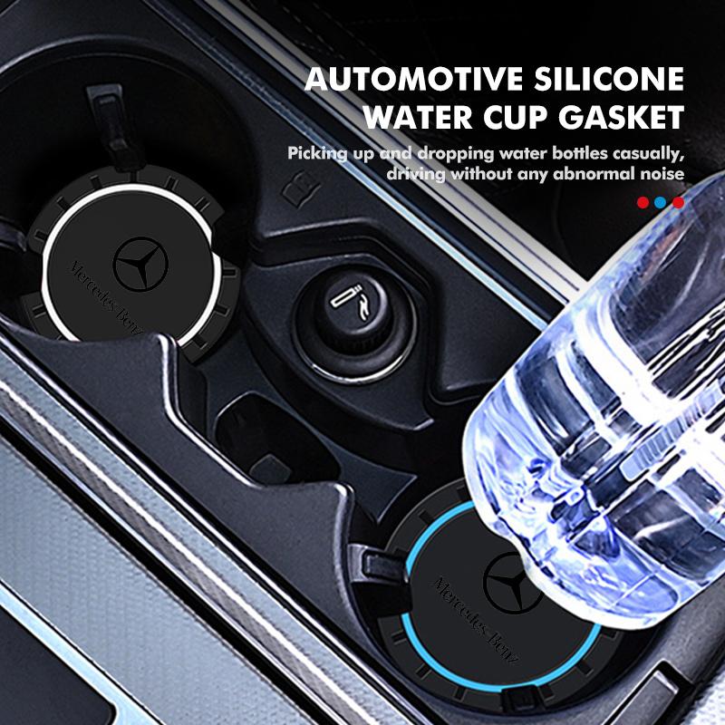 AABII1 For Benz Car Interior Water Cup Holder Non-Slip Mat Pad Coasters Auto Accessories Exclusive AMG W124 W203 W204 SPRINTER V CLASS