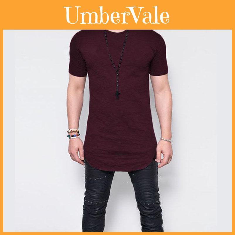Ultra-comfortable Curve Hem Men T-shirt With Side Zipper In Premium Cotton Blends