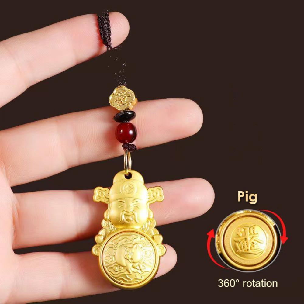 2 шт. Металлический фен-шуй подвесной декор, привлекающий удачу, автомобильный брелок, поделки, брелок со знаком зодиака для женщин