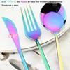 24Pcs Stainless Steel Dinnerware Set Kitchen Green Gold Cutlery Set Knife Fork Spoon Flatware Tableware Minimalist Silverware