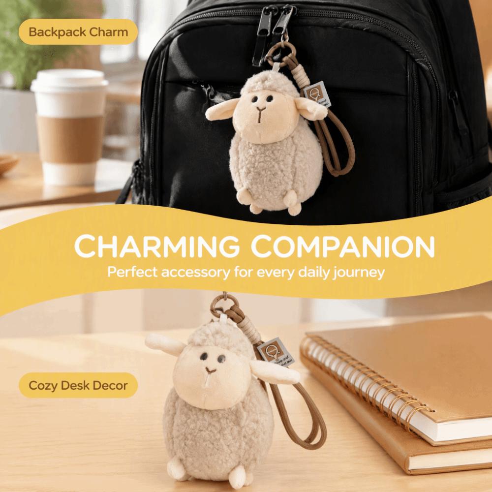 12cm Fluffy Sheep Plush Keychain Creative Plush Sheep Key Holder Plush Sheep Toy  Children Gift