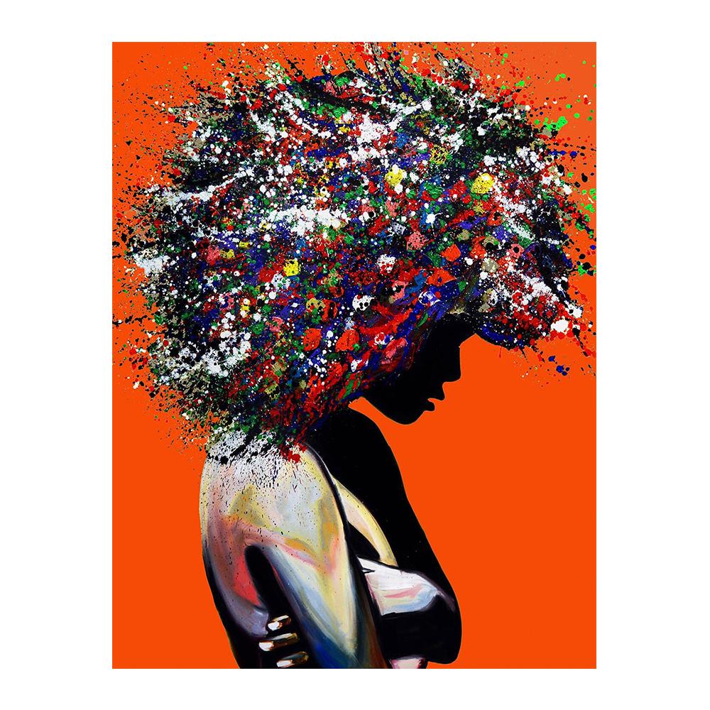 Black Woman Graffiti Art Posters and Prints African Woman Wall Art Pictures Pop Art Canvas Paintings For Living Room