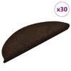 VidaXL Self-Adhesive Stair Treads 30 Pieces 56 X 17 X 3 Cm Dark Brown Semicircular 3365685