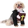 Funny Halloween Dog Cosplay Clothes Christ Jesus Dress Up Party Costume for Small Medium Dogs Cats Yorkies Chihuahua Pet Outfits