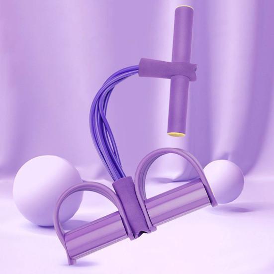 Sit-up Pedal Puller Resistance Band с ручкой Многофункциональный 4/6-трубчатый эластичный канат для йоги для мужчин и женщин Тренажер для натяжения педалей Тренировочное оборудование