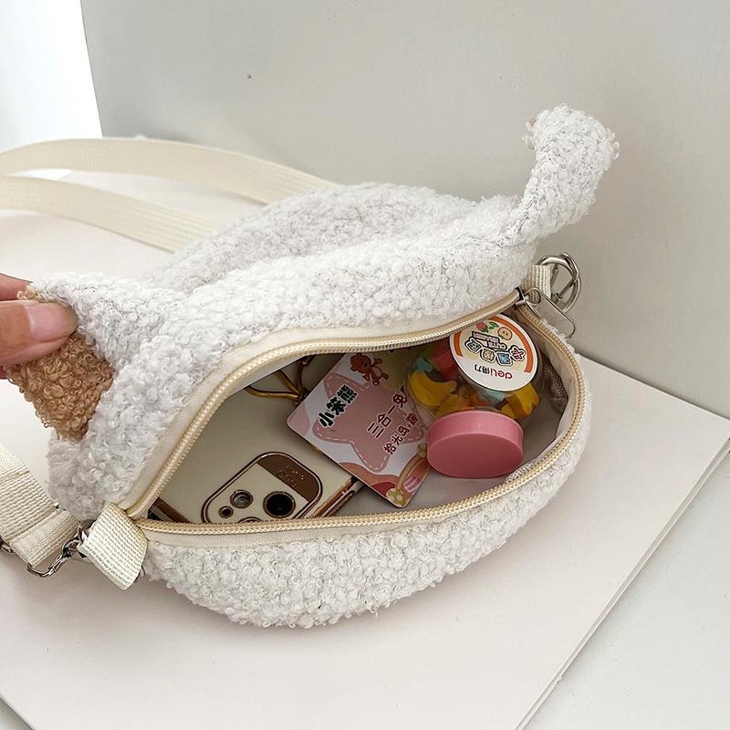 Kawaii сумка женская мультяшная плюшевая сумка через плечо для женщин маленькая сумка для телефона и кошелька MIT