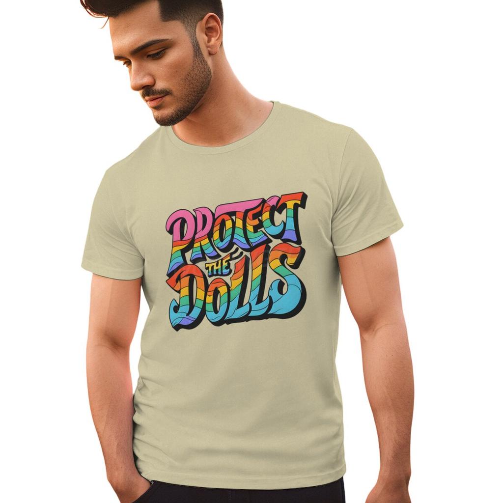 Protect The Dolls Print Tshirts For Unisex Summer Fashion Casual Tee Shirts Short Sleeve Round Collar Unisex Tops Streetwear Tops