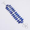 Lapis Lazuli Gemstone Silver Bracelet Handmade Bracelet Natural Lapis Lazuli Marquise Shape Ethnic Style WSJ-4637