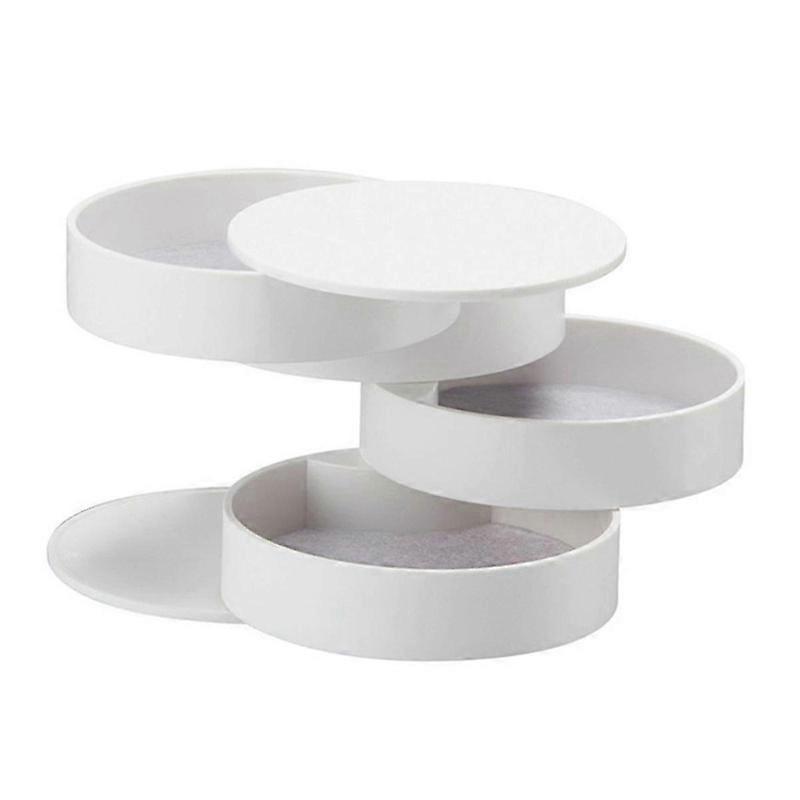 Jewelry Storage Box Rotatable Jewelry Accessories Storage Tray With Lid Box Earrings Jewelry Storag