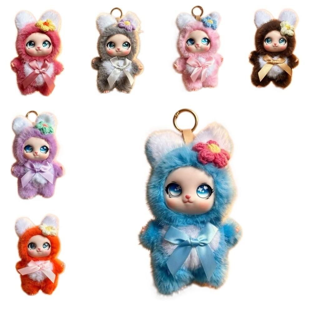 Bag Hanging Rabbit Plush Keychain Bunny Plush Doll Pendant Kids Christmas Gifts