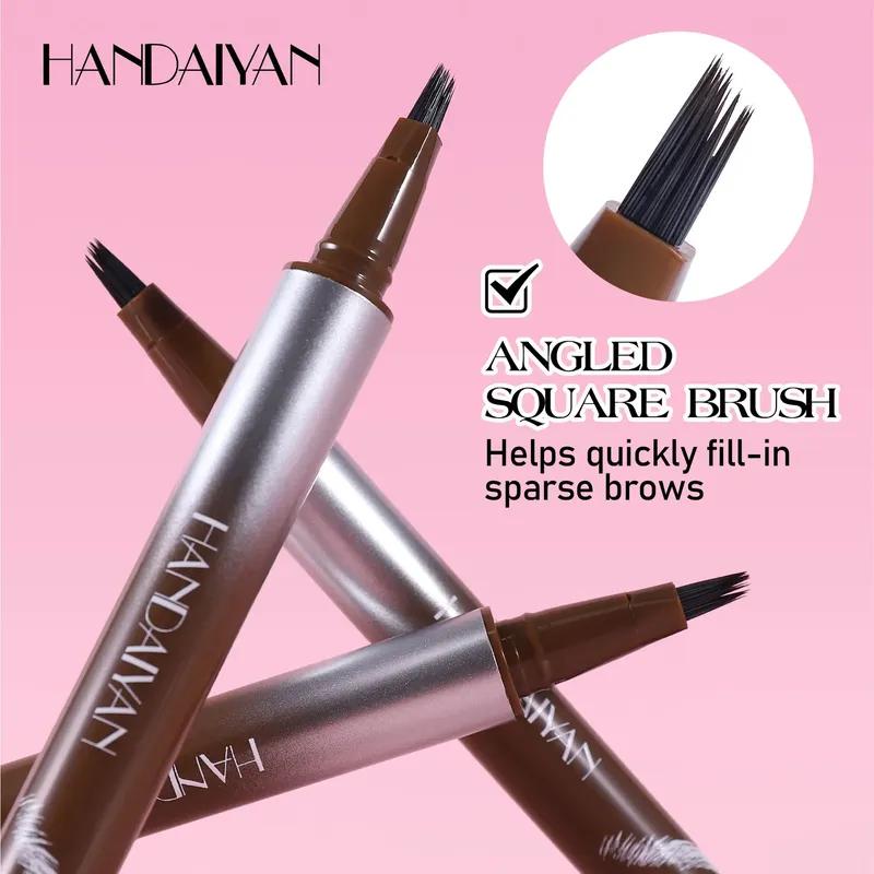 Квадратная кисть Wild Liquid Eyebrow Pen Натуральная водостойкая стойкая 4D ручка для татуажа бровей, похожая на волоски Жидкая бровь Корейский макияж