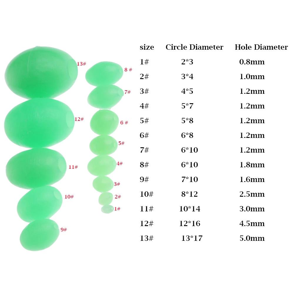 Rigs Oval Treble Hook Fishing Floats Fishing Luminous Balls Fishing Beads Glowing Sink Beads