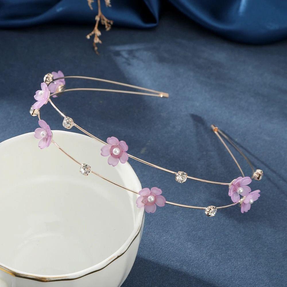 Тонкие резинки для волос с двойным корнем из цинкового сплава, обруч для волос в виде цветка, подарки, обруч в виде бабочки