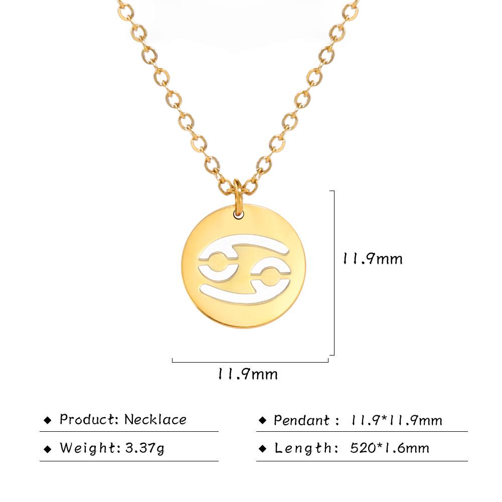 Ожерелья из нержавеющей стали со знаком зодиака, 12 колье-подвески в виде созвездия, Овен, Весы, Лев, колье, подарок на день рождения