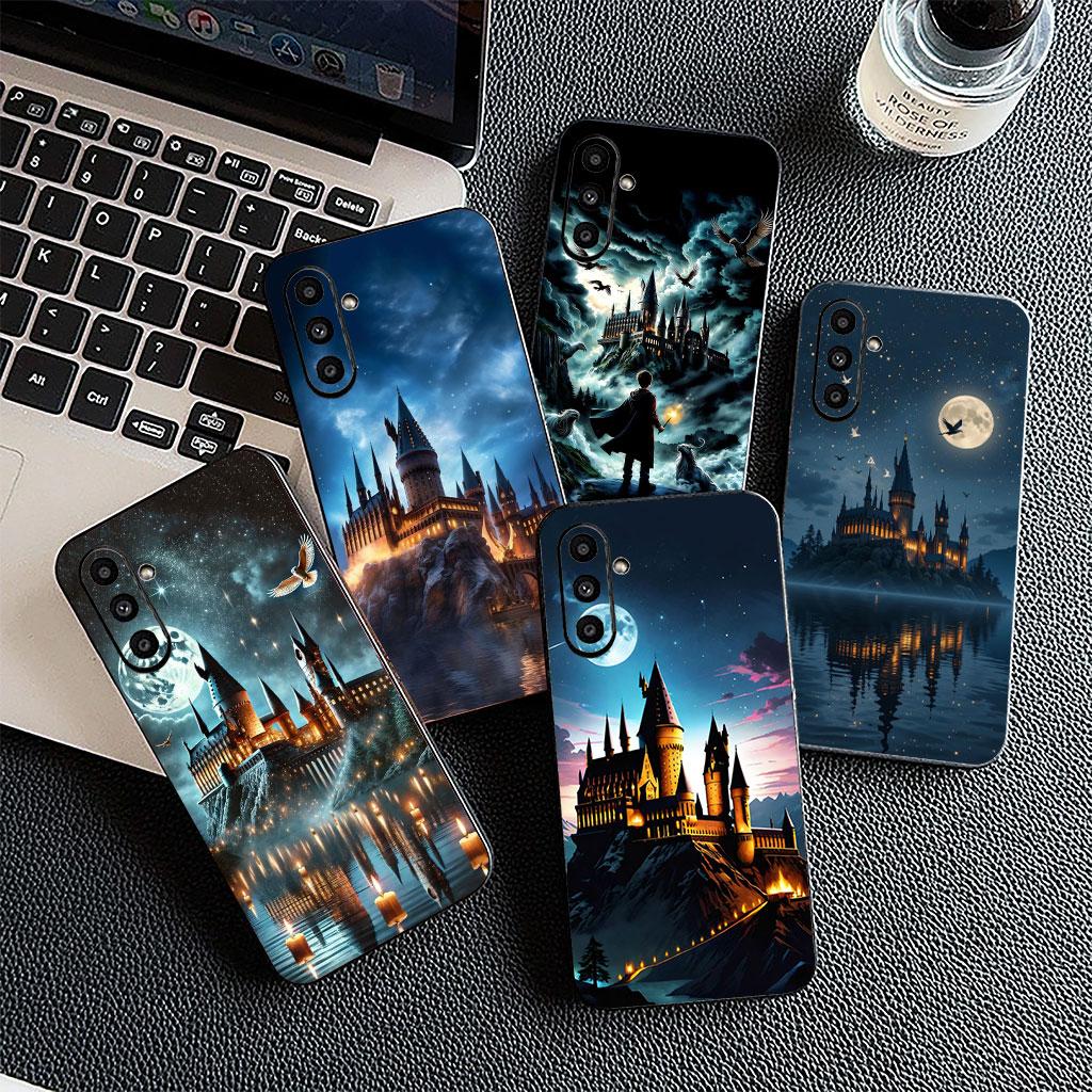 Castle Harries Wand Potters Owl Phone Cover Case for Samsung Galaxy S22 S21 S20 FE Ultra Plus A07 A17 A15 A16 A25 A57 A37 Casing