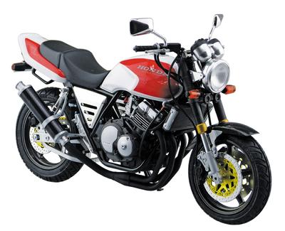 Aoshima Bunka Kyozaisha The Bike Series Honda NC31 CB400 SUPER FOUR 1992 Модель с кастомными деталями Пластиковая модель Литье Цвет 1/12 № 53