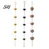 Heavy Duty Rain Chain Outdoor Lotus Metal Garden Hanging Easy to Hang Catcher Cups Outside Gutters Downspouts Replacement Decorative Iron