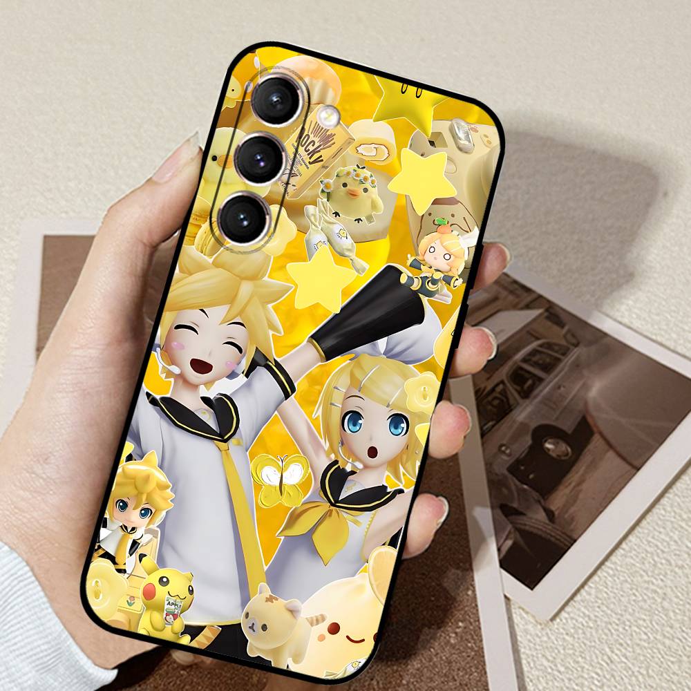 J-KagamineS Rin Len Phone Case Black Ultra-thin Shockproof Case For Samsung S24/S25/S22/S30/Note20/Lite/Ultra/5G/Plus/FE