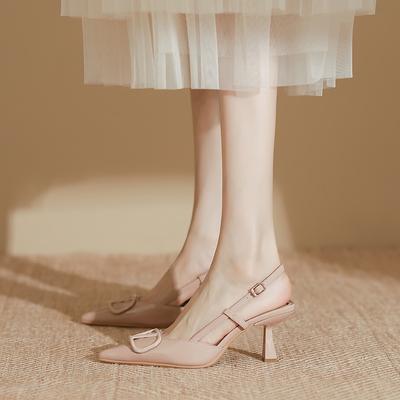 Модная обувь из искусственной кожи, женские сандалии, элегантные сандалии на высоком каблуке без шнуровки, женская обувь