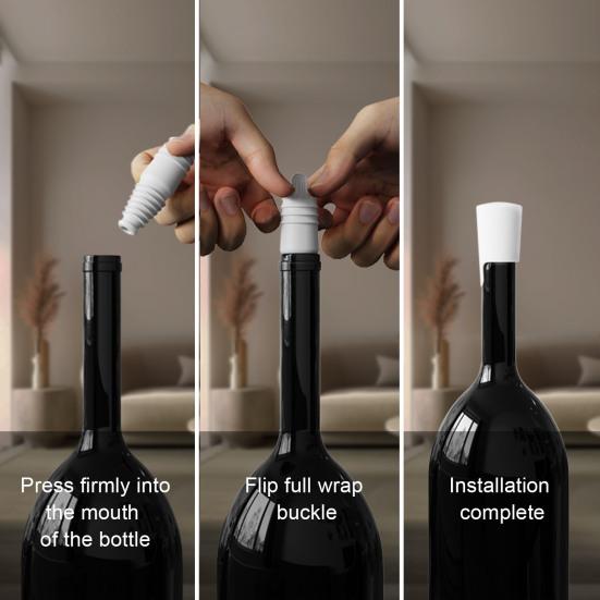 Многоразовая силиконовая пробка для винных бутылок, герметичная, для вина, шампанского, виски и пива. Пищевая силиконовая пробка для вина.