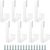 4Pcs Heavy Duty RV Curtain Holders, White Plastic Side Curtain Clips, Curtain Track Clips, Window Covering Hardware RV Accessories for Inside RV