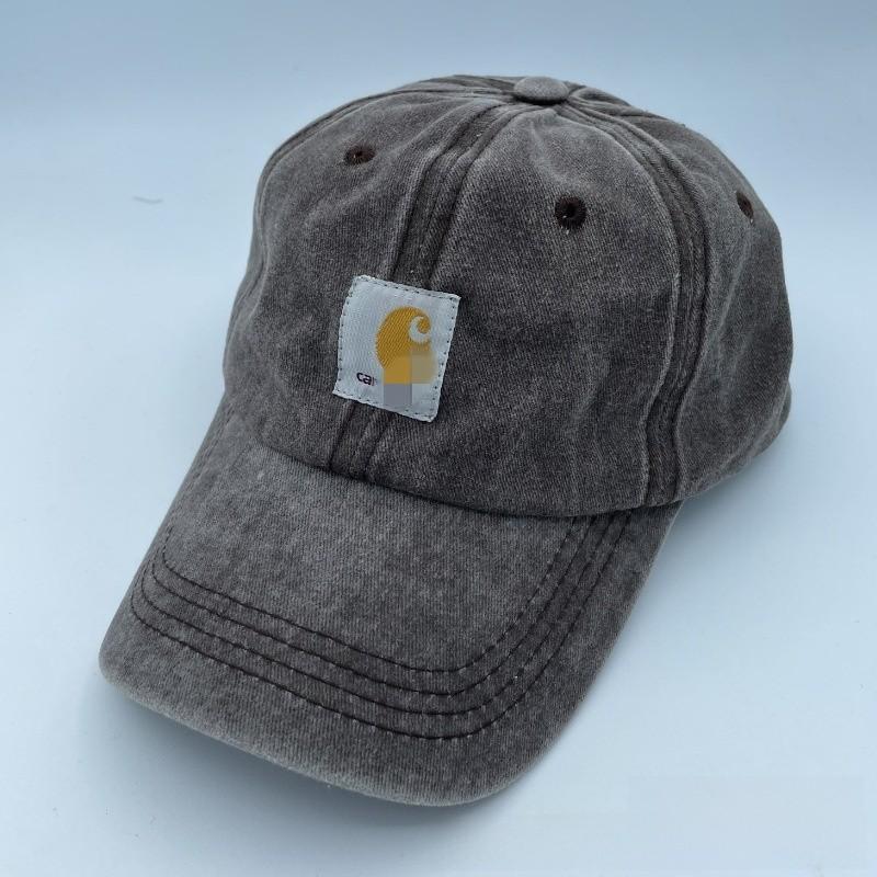 English Style Vintage Cotton Cap With Embossed Letters And Sun Shield For Men And Women