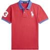 Polo Polo Shirt Logo Letter Color Block Short Sleeve Kids Tops Red 323964077-002