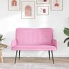 2 Seater Sofa Pink 115 x 61 x 87 cm Fabric