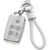 Land Rover Jaguar Key Fob Cover with Keychain, TPU Key Case Fit for Evoque Velar Sport Discovery Freelander2 LR4 Sport Jaguar XF XJ XE F-PACE