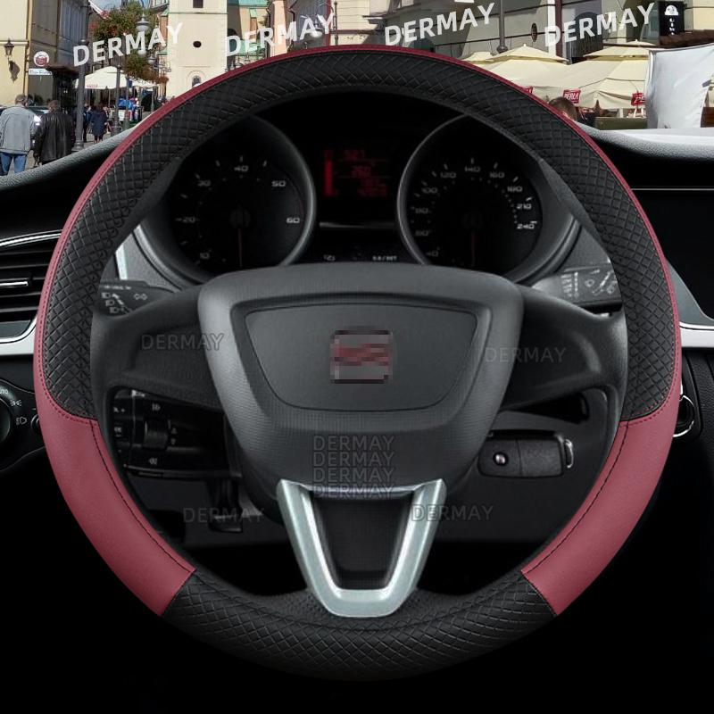 Для SEAT Exeo 2008 ~ 2013 Автомобильный чехол на руль из искусственной кожи Нескользящий 9 цветов Автоаксессуары Быстрая доставка