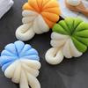 Cute Pumpkin Bath Ball Dual Color Mesh Shower Sponge Soft Body Exfoliating Loofah Scrubber for Bathroom