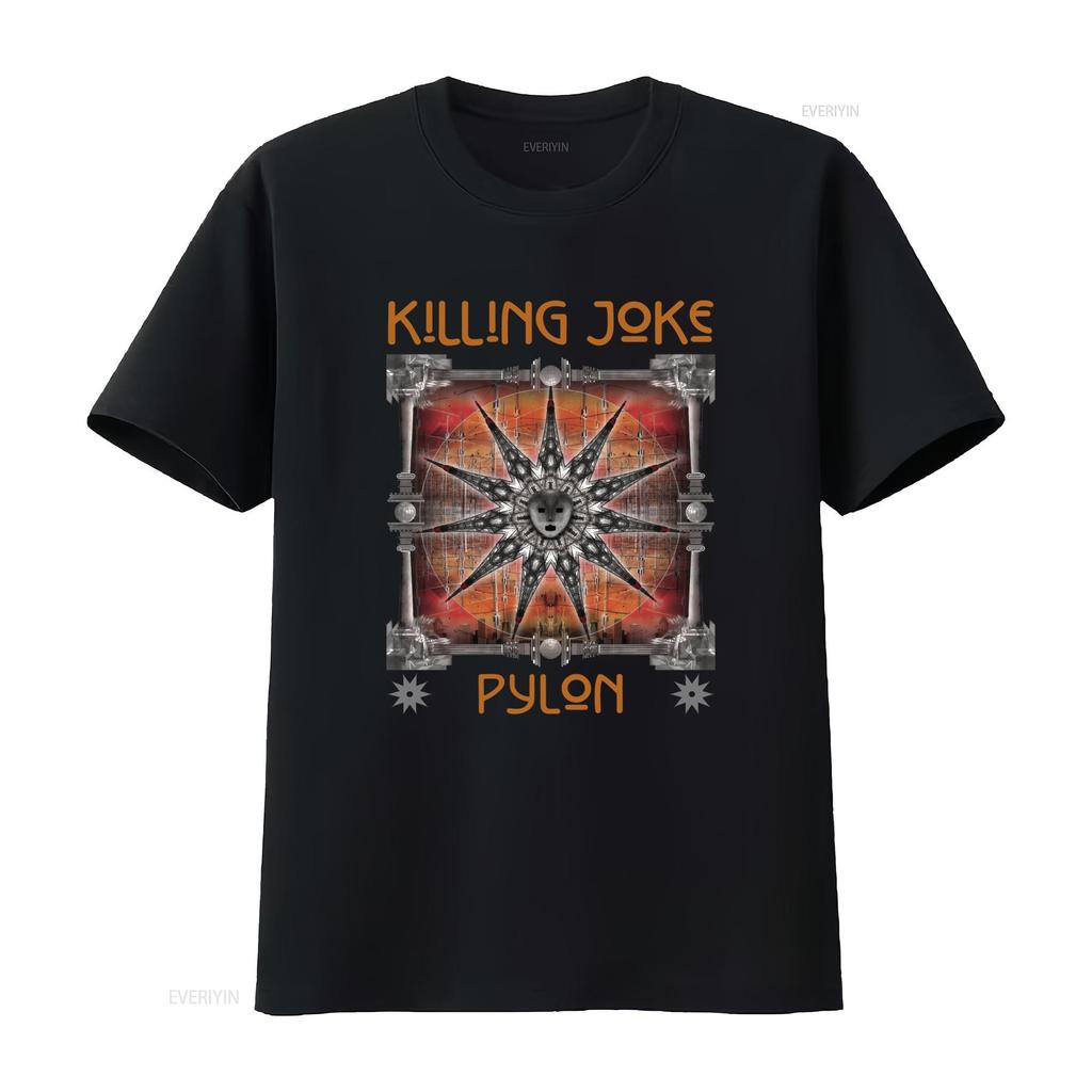 Killing Joke Pylon Рок-концерт Винтажный дизайн Футболка Уникальный мерч группы для любителей музыки винтажный Стиранный Универсальный