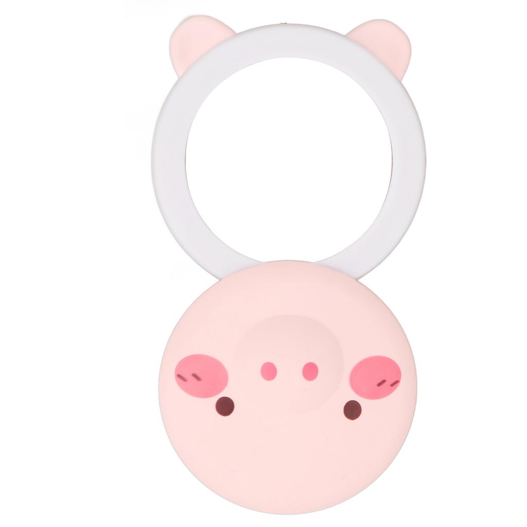 USB Hand Warmer Cute Piggy Prevent Scalding Portable Hand Warmer Power Bank with Luminous Mirror