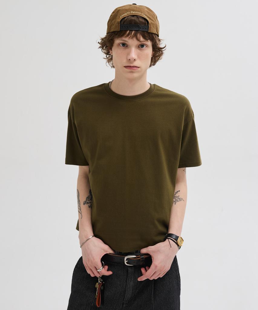 LEIRE Essential Crop T-Shirt [Khaki]