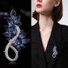 European and American Luxury Flash Diamond Personalized Brooch, High-end Women's New Full Diamond Corsage Light Luxury High-end Pin, Suit Accessories